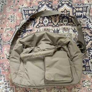 Tan Canvas Baby Bag with Practical Design